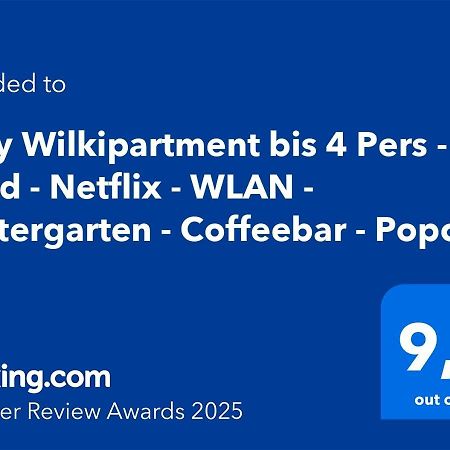 Cozy Wilkipartment Bis 4 Pers - Hund - Netflix - Wlan - Wintergarten - Coffeebar - Popcorn Verl Esterno foto